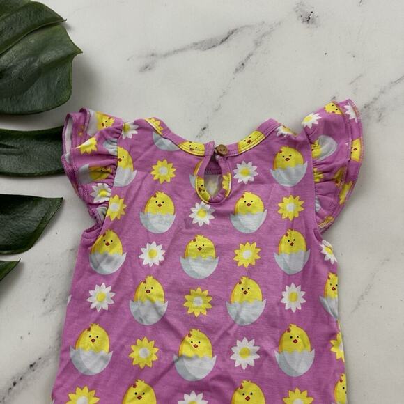 Little Bum Bums Infant Girls Bodysuit Size 12-18 Month Pink Hatching Chicks - Picture 6 of 7